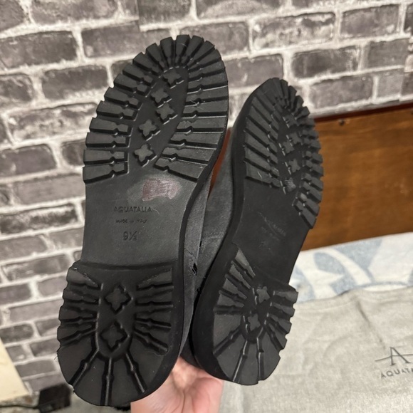 NEW AQUATALIA SHEARLING FUR LINED Mikenna Grey Suede Knee High Boots - Picture 10 of 14